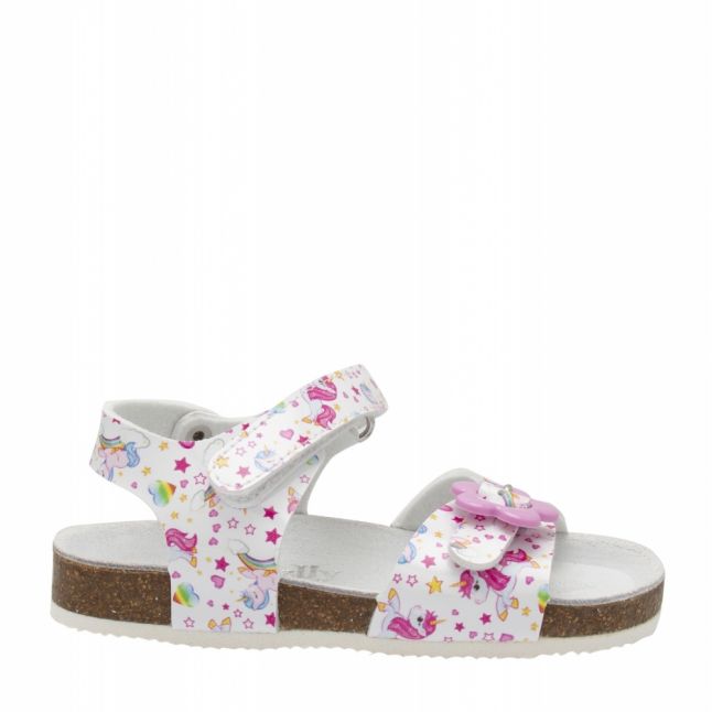 Girls White Sonia Unicorn Sandals (24-35)