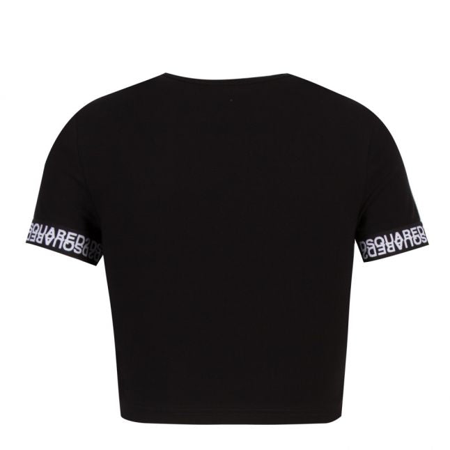 Womens Black Taped Seam S/s T-Shirt