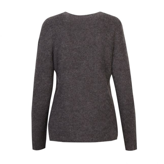 Womens Dark Grey Melange Vigood Wool Knitted Jumper