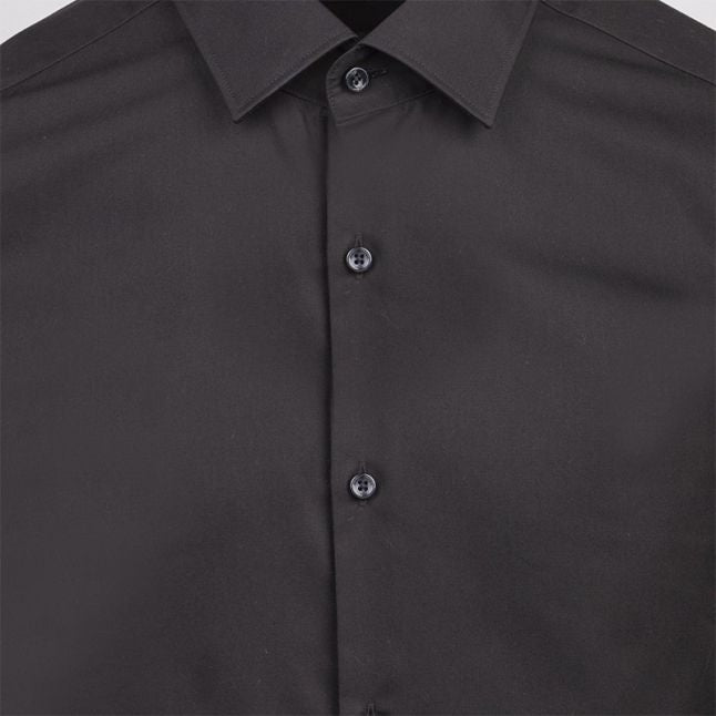 Mens Black Kenno Slim Fit L/s Shirt