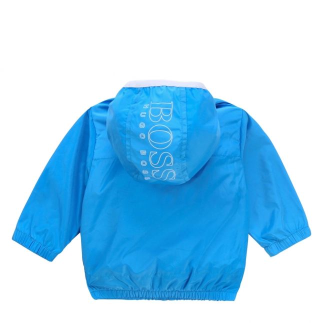 Toddler Bright Blue Branded Hooded Packaway Jacket