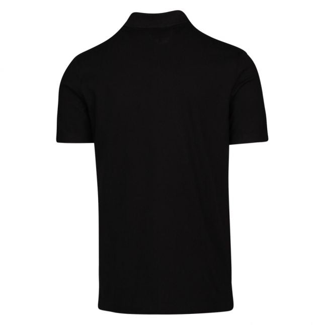 Mens Black Classic Logo Custom Fit S/s Polo Shirt