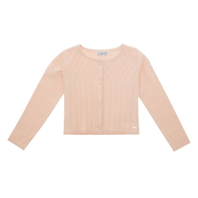 Girls Nude Pink Knitted Cardigan