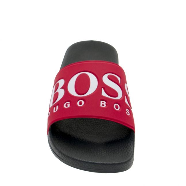 Mens Red Solar Slide Logo Slides