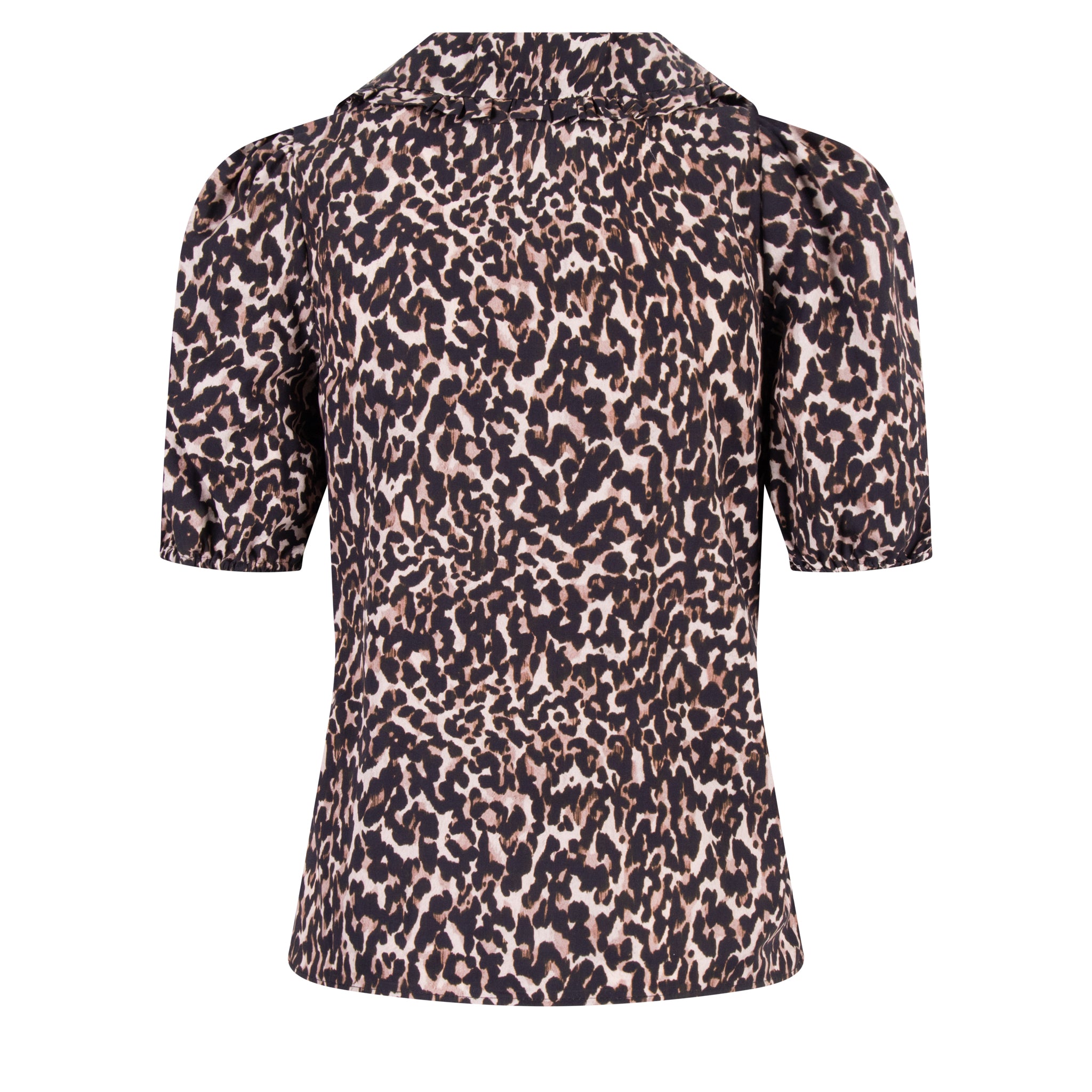 Womens	Brown Emmie Leopard Blouse