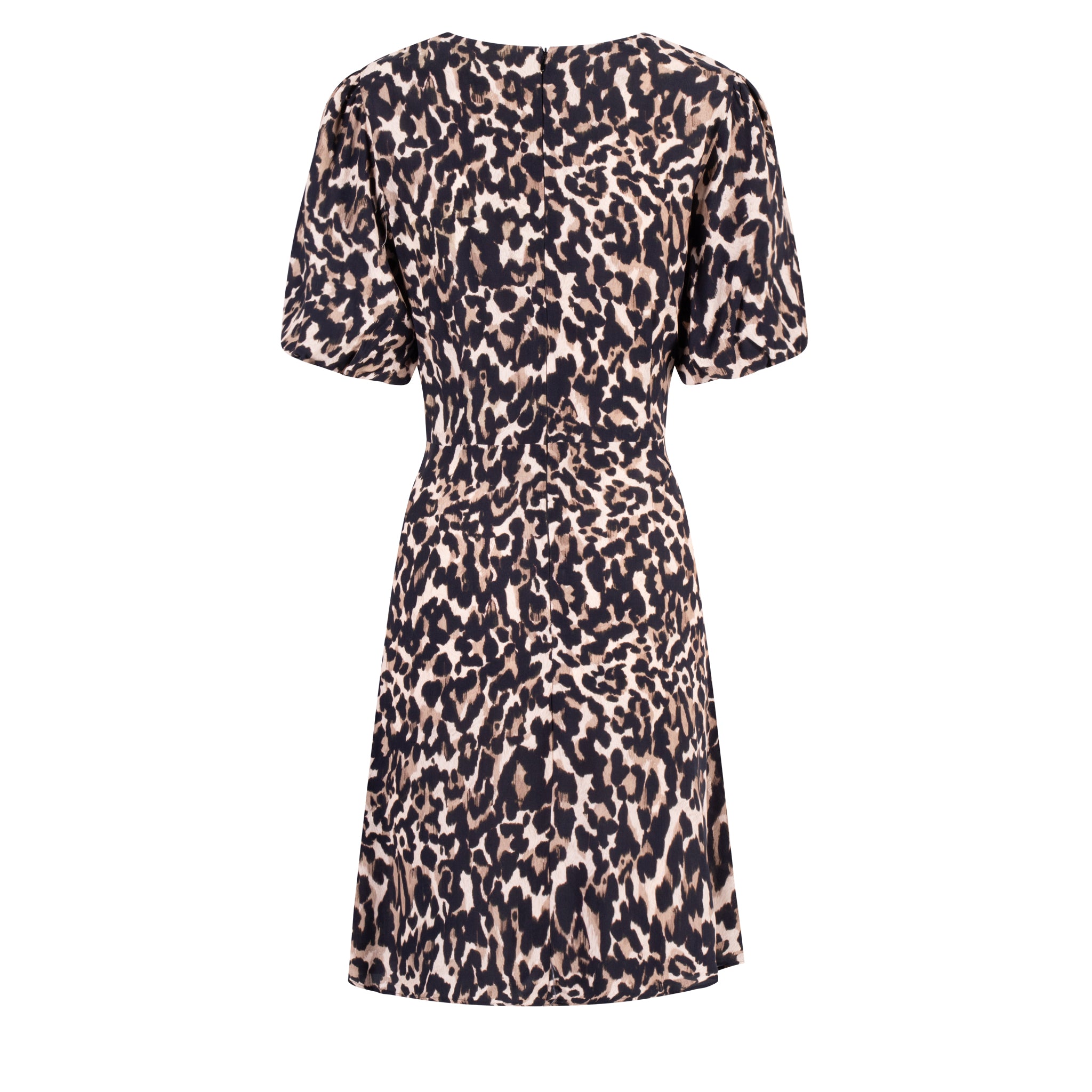 Womens	Brown Leopard Mini Dress