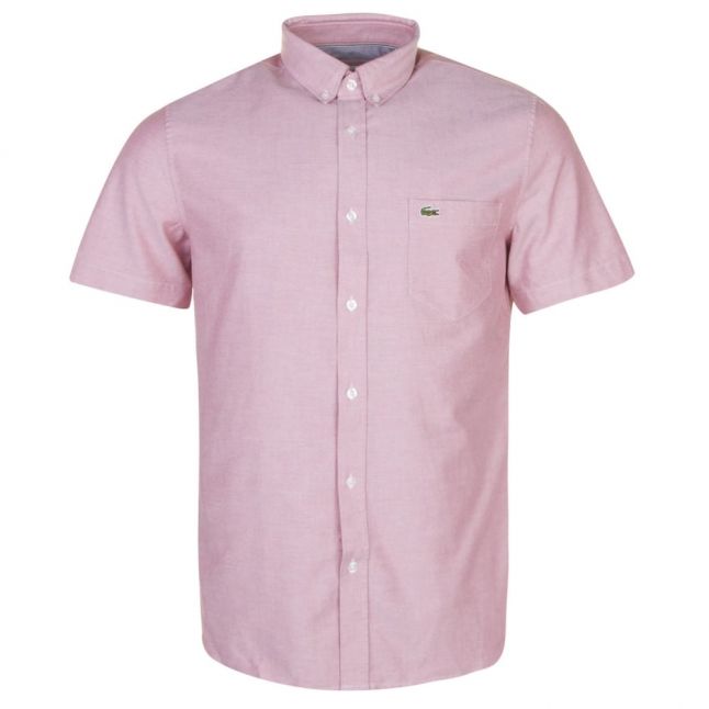 Mens Sierra Red Oxford Regular Fit S/s Shirt