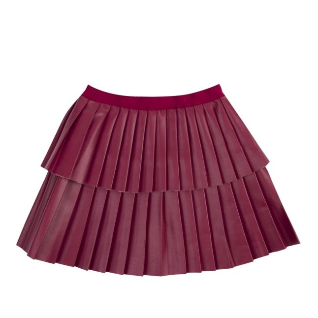 Girls Ruby PU Pleated Skirt