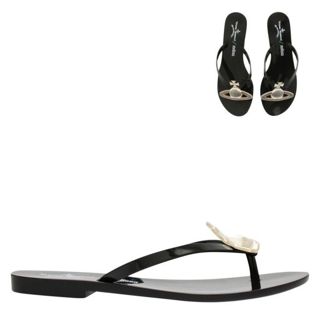 Vivienne Westwood Black Orb Harmonic Orb Flip Flops