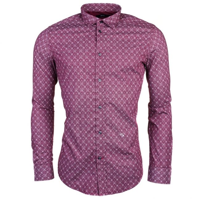 Mens Burgundy S-Blanca L/s Shirt