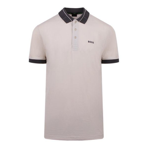 Mens Open White Paule S/s Polo Shirt