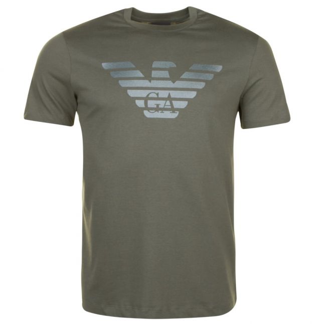 Mens Khaki Chest Eagle S/s T Shirt