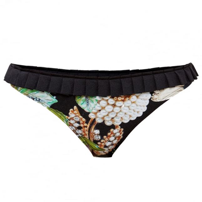 Womens Black Geegee Gem Gardens Bikini Pants