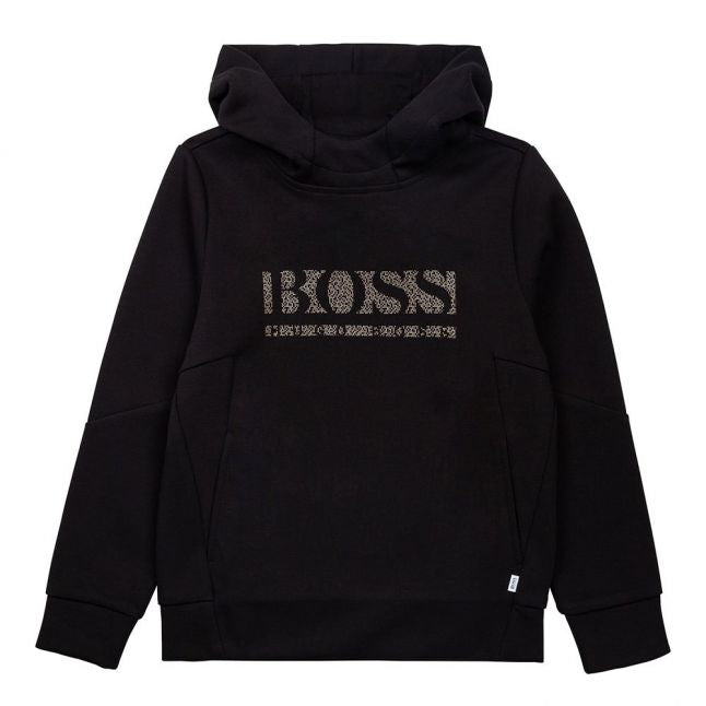 Boys Black Gold Pixel Hoodie