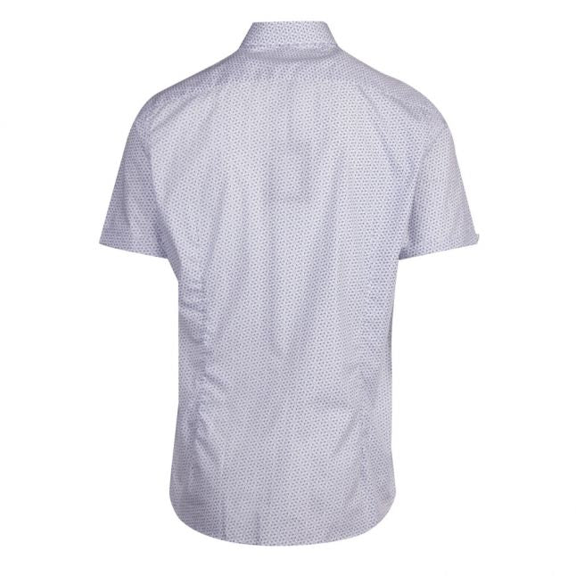 Mens Blue Rakoon Geo S/s Shirt