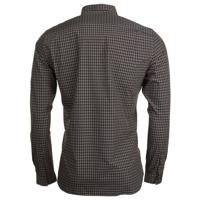 Mens Safari & Black Check L/s Shirt