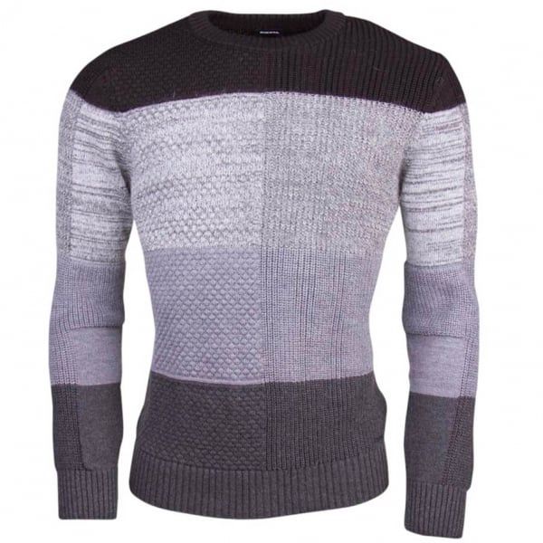 Mens Black K-Evenflow Crew Knitted Jumper