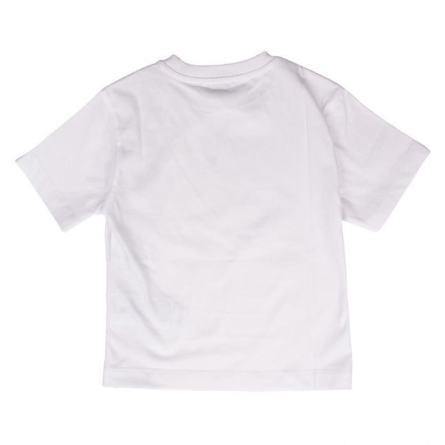 Boys White Italian Branded Logo S/s T Shirt