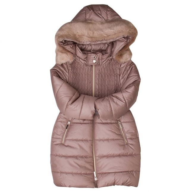 Girls Ocher Quilted Coat