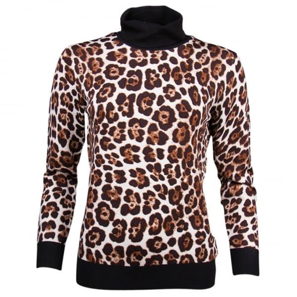 Womens Chocolate Animal Turtle Neck Jumper