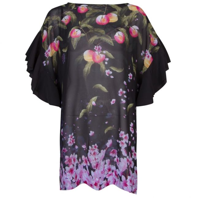 Womens Black Twisela Peach Blossom Cover Up