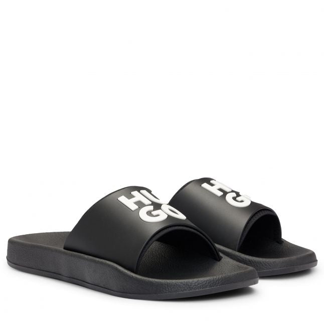 Mens Black Nil_Slid Logo Slides