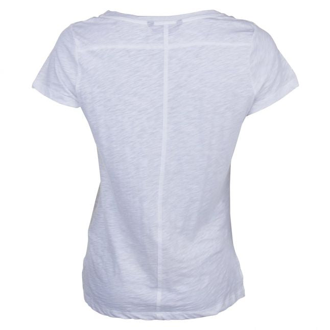 Womens Summer White Fresh Slub Jersey Top