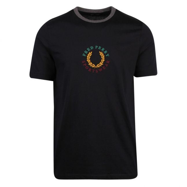 Mens Navy Global Branded S/s T Shirt