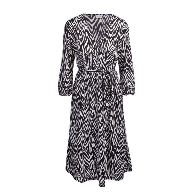 Womens Black Vilitin Animal Midi Dress