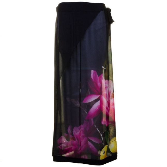 Womens Black Camirae Citrus Bloom Sarong