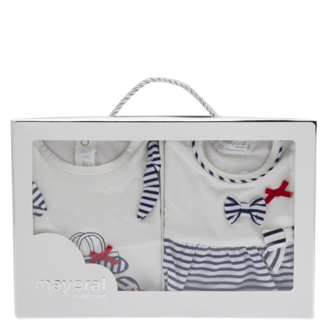 Baby Navy Stripe 2 Pack Rompers