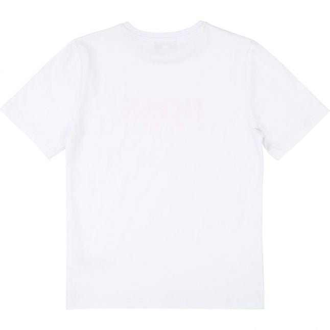 Boys White/Orange Big Logo S/s T Shirt