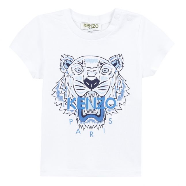 Toddler White/Blue Baby Tiger S/s T Shirt