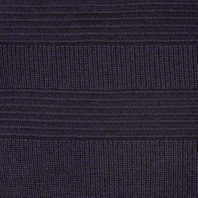 Mens Dark Blue Rossi Mixed Stitch Knitted Jumper