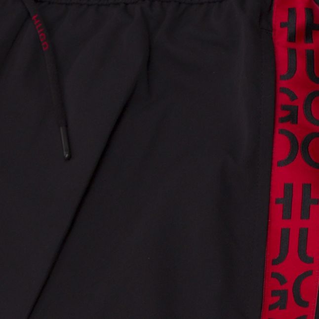 Mens Black Mustique Logo Tape Swim Shorts