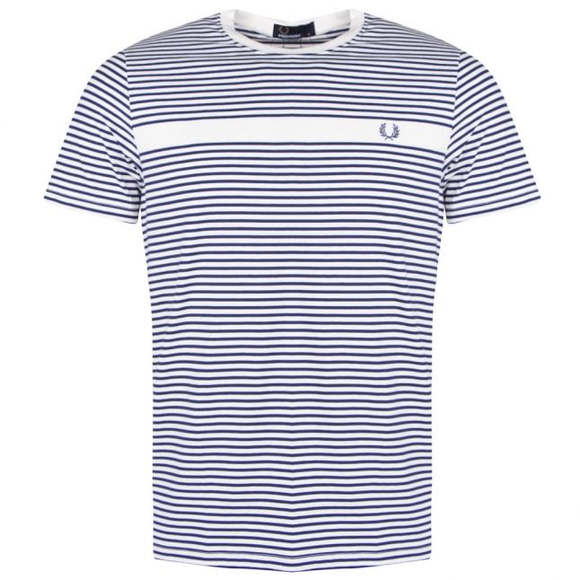 Mens Snow White Fine Stripe S/s T Shirt