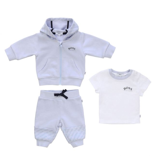 Baby Pale Blue 3 Piece Tracksuit Set