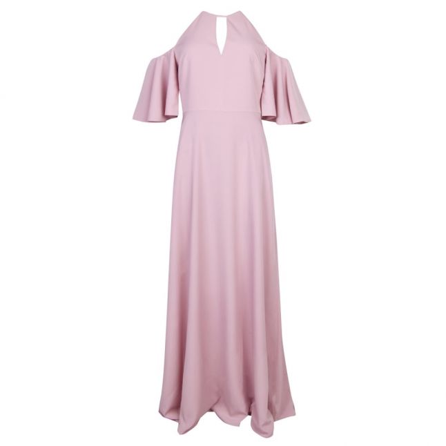 Womens Dusky Pink Dulciee Cold Shoulder Maxi Dress