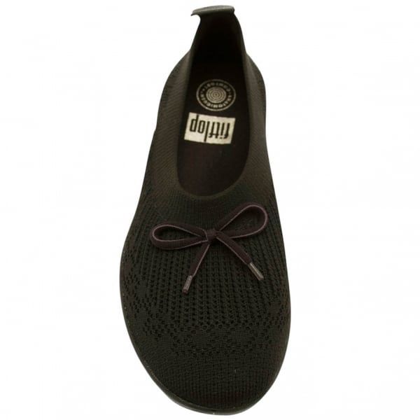 Womens All Black Uberknit™ Slip-On Ballerina Shoes