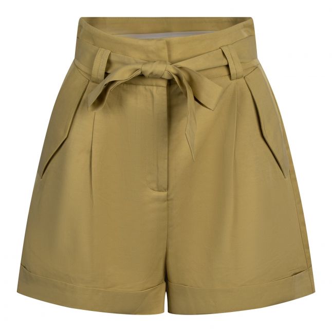 Womens Olive Bianca Tie Waist Shorts