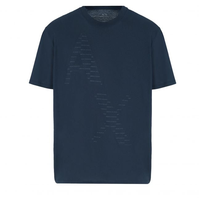 Mens Navy Multi Large Logo S/s T Shirt