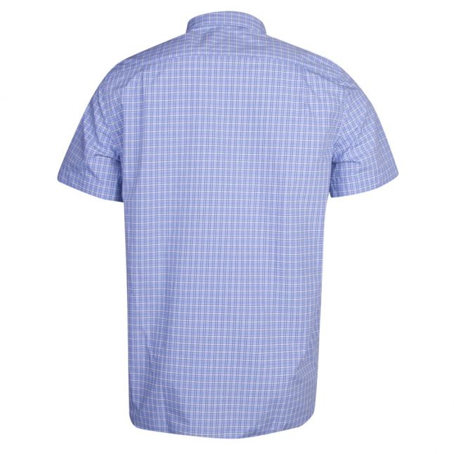 Mens Lagoon Fine Check Regular Fit S/s Shirt