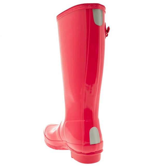 Junior Bright Pink Original Gloss Wellington Boots (12-4)