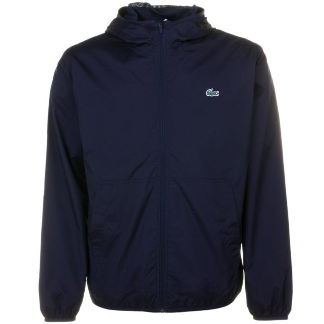 Mens Blue Lightweight Hooded Jacket