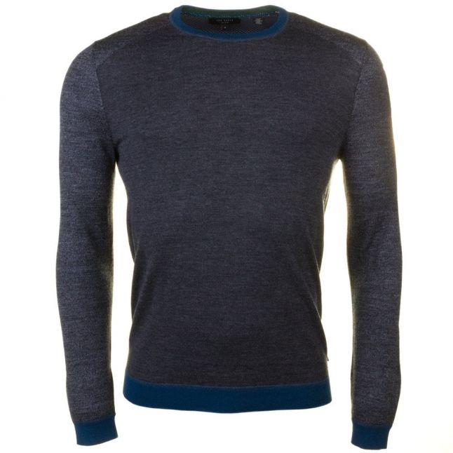 Mens Charcoal Cambell Crew Knitted Jumper