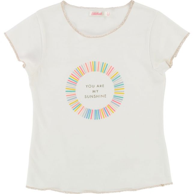 Girls White Sunshine S/s T Shirt