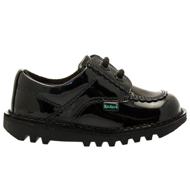 Infant Black Patent Leather Kick Lo F (5-12)