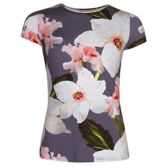 Womens Grey Elijae Chatsworth Bloom S/s T Shirt