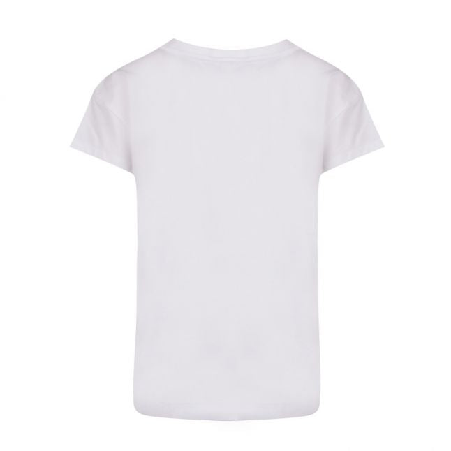 Womens Optical White Vertical Logo S/s T Shirt