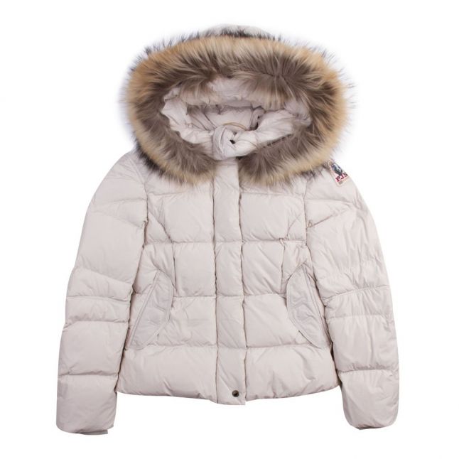 Girls Silver Grey Bambi Fur Hooded Jacket